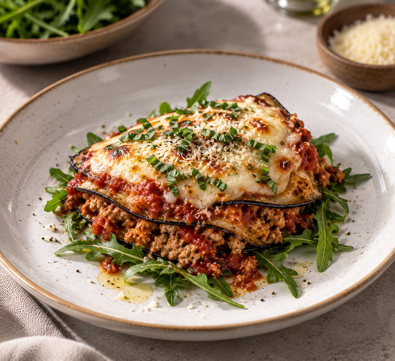 A freshly prepared meal from the IN. kitchen