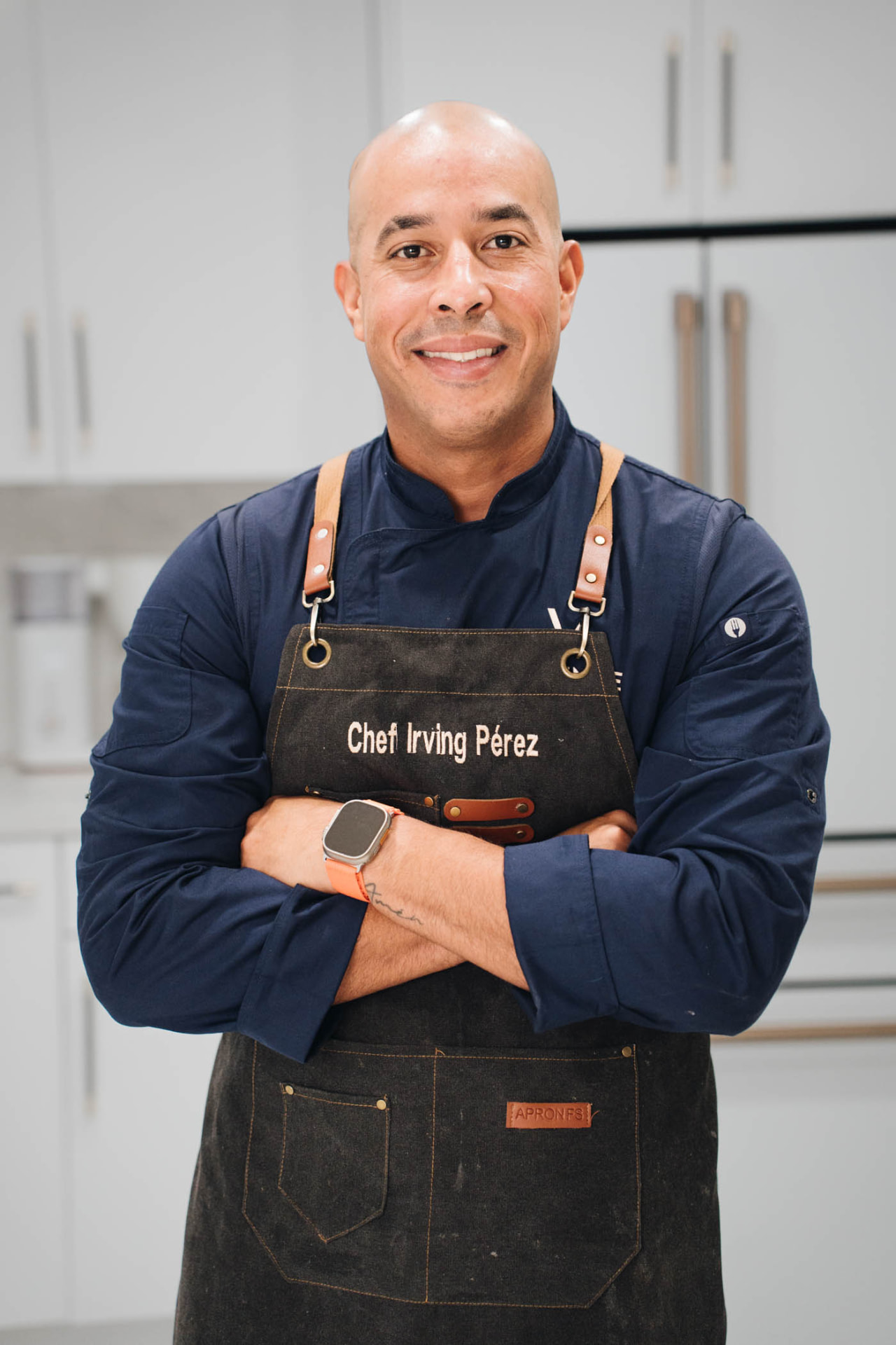 Chef Irving Perez in the kitchen